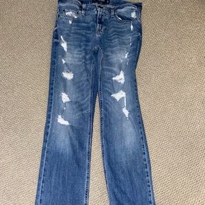 Hollister Slim Straight Ripped Jeans
